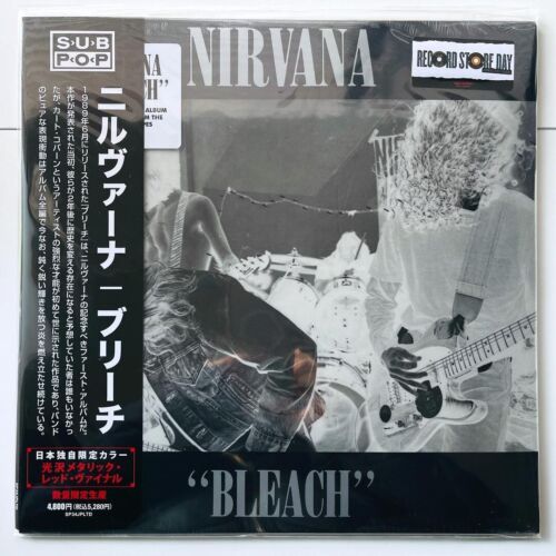 Nirvana BLEACH LP Record STORE DAY Vinile Rosso Lucido Metallico GIAPPONESE NUOVO - Foto 1 di 7