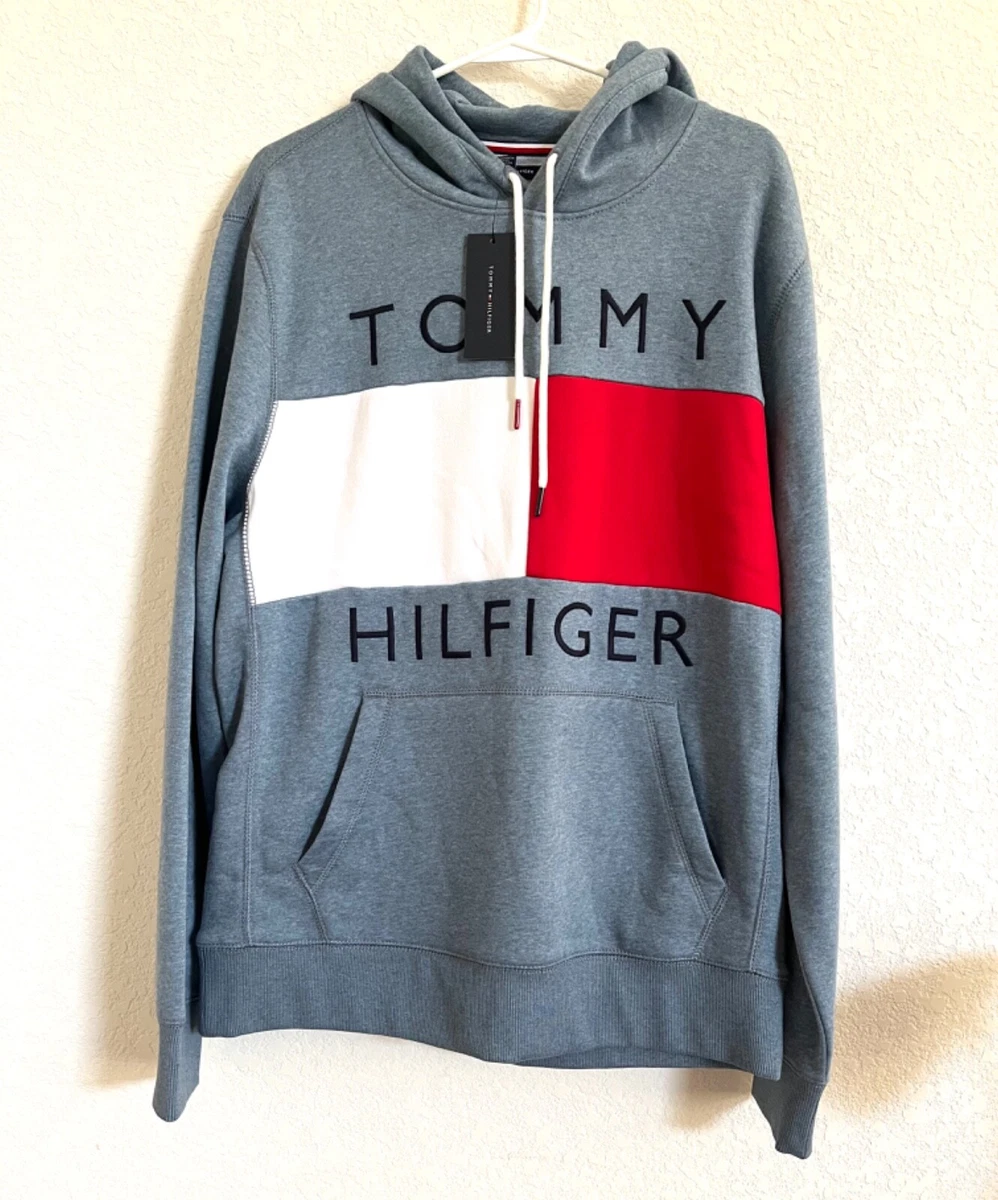 Tommy hilfiger fleece flag clearance hoodie