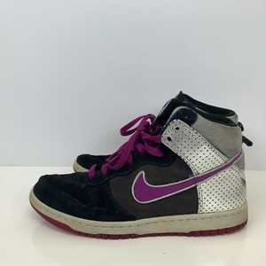 Nike SB Dunk High Premium Shoes Suede Black Purple Silver 2009 Mens Size 9  | eBay
