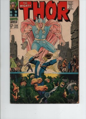 Thor #138 (MARVEL 1967) TROLL WAR-2ND ULIK- STAN LEE/JACK KIRBY-VG
