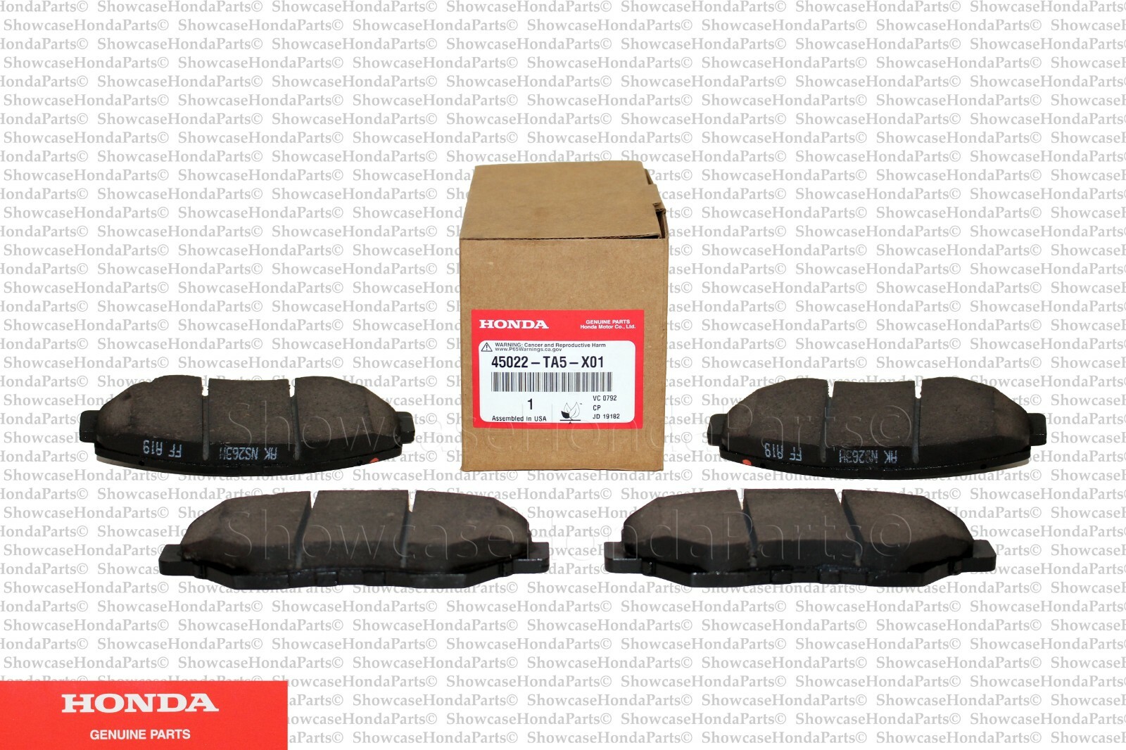 Genuine Honda OEM Front Brake Pad Kit Fits 20052012 Accord (Pads
