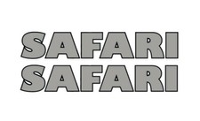 2 SAFARI RV MOTORCOACH DECALS Sticker Class A B C Emblem Trailer Motor Coach