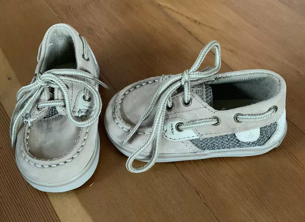 Excellent Condition TODDLER BOYS SPERRY Top Siders Boat Shoes Tan Size 2BB Kids