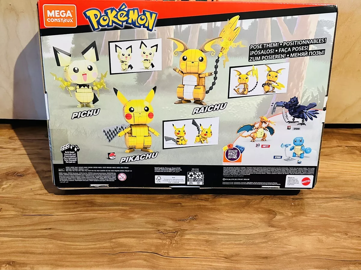 Mega Construx Pokemon Pichu Pikachu Raichu Evolution Trio Construction Set  NEW 887961971552