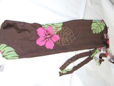 Ecotak Lycra Rugless Tie in Tail Bag - Brown Flower Ecotak