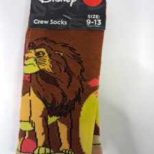 Disney Lion King Crew Socks Size 9-13 NEW