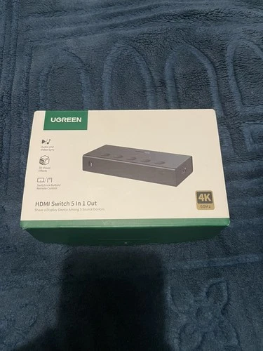 UGREEN HDMI Switch 5 in 1 Out 4K@60Hz, HDMI Splitter with Remote 5 Port HDMI PS5