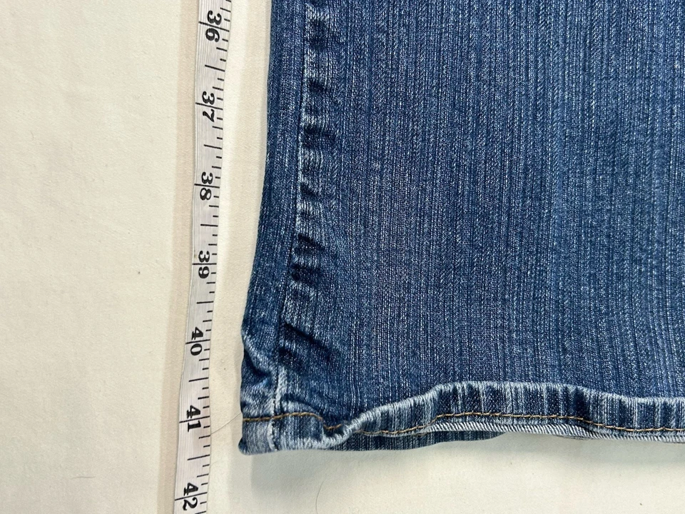 Pantalones de mezclilla para mujer Common Genes azules acampanados, talla 12. 1S Foto 3 de 4