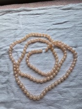 1960's Light Pink Plastic Pop Bead- 135 Beads Necklace Vintage. Smoke free home!