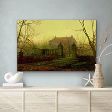 "John Atkinson Grimshaw – Autumn Morning "     Canvas Wall Art Picture Print