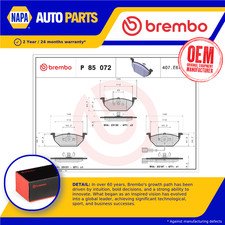 Brake Pads Set fits SEAT IBIZA 6L1 Front 1.2 1.6 1.4D 05 to 09 Brembo 180698151A