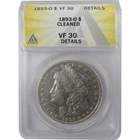 1893 O Morgan Silver Dollar VF 30 Details ANACS $1 Coin SKU:I24939