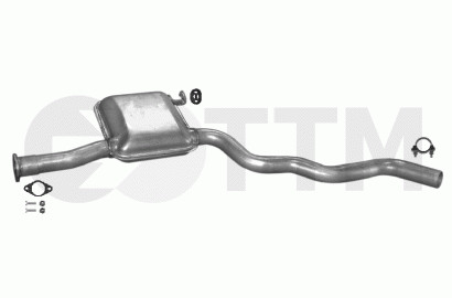 Silencieux intermédiaire Ford Sierra 2.0 120cv 1989-1993 en acier