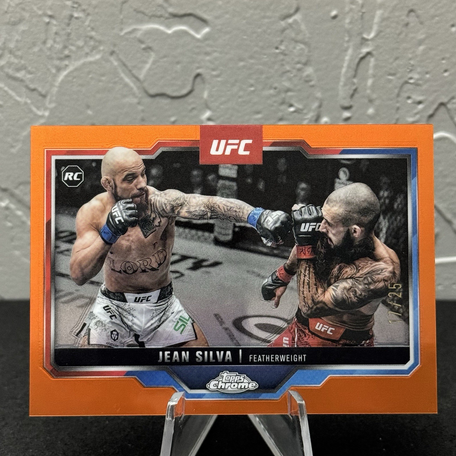 2025 Topps Chrome UFC Jean Silva #56 Orange Refractor /25 RC