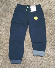 Cat Jack Boys Blue Jogger Pants Sz 6, Drawstring, Lined, Reinforced Knee NWT