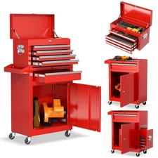 Tool Chest 5 Drawers Rolling Tool Chest with Detachable Top Tool Box Tool Chests