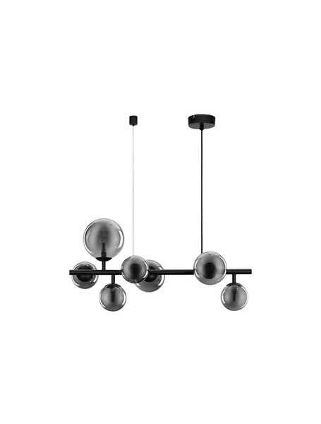 Nova Luce Odillia Pendelleuchte Schwarz Rauchglas HöHenverstellbar Dimmbar 7Xg9-image