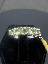 Sterling Silver New Peridot Ring Size 8