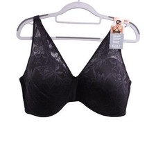NEW Bali Women's Breathe Wireless T-Shirt Bra Black Size 3XL DF7594