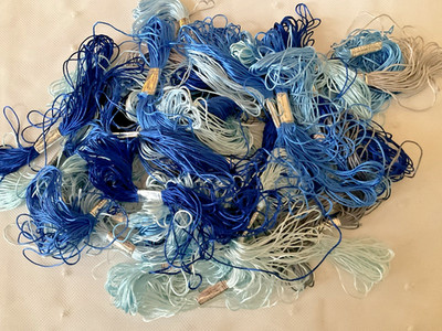 Needlepoint Embroidery Thread Lot of 34 Assorted Colors Globo 100% Acetate New