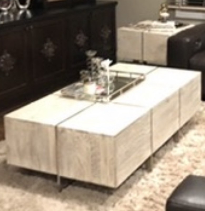 Z Gallerie Clifton Lime-Washed Mango Console Table