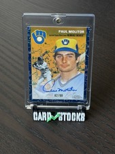 2023 Topps Chrome Platinum Paul Molitor Auto Platinum Toile Blue #/99 #CPA-PM