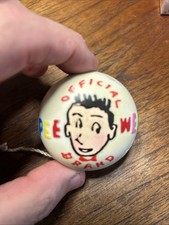 Vintage 1988 Official Pee-wee Brand Yo-Yo White Herman Toys Original Toy USA