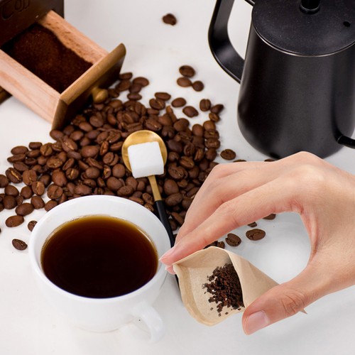 Bolsas de filtro de té desechables 300 un. Filtro de café Bolsa para hacer té Marrón claro - Imagen 6 de 12