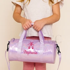 Personalized Kids Ballet Dance Bag Small Duffle Custom Name Gymnastics Bag Gift 