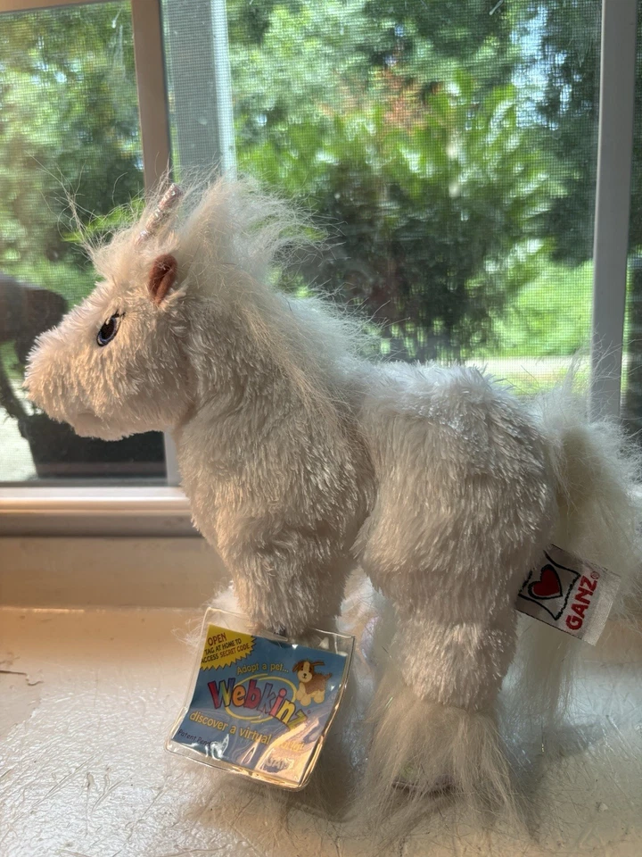 Webkinz White Unicorn HM069 Sealed Code Attached New Retired Ganz Toy Plush - Image 2 of 4