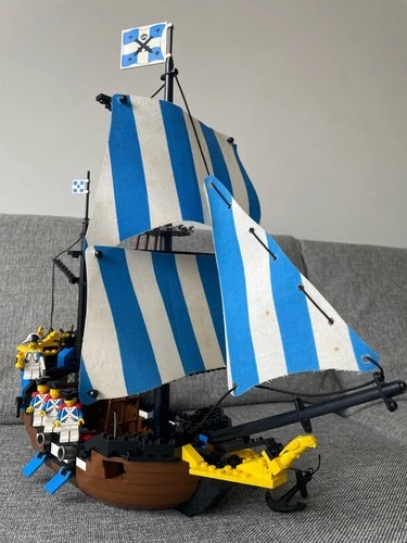 Vintage 80s-90s Pirate Lego Ship 6274 Caribbean Clipper 100% Complete