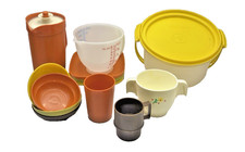 1970  s Child  s Tupperware Play Set 14 Pc Vintage Kitchen Toy Cups Bowls Lot