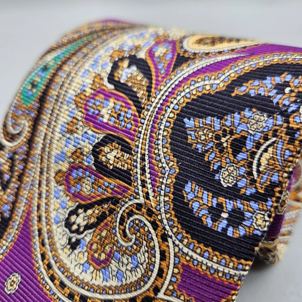 Corbata de cuello Peter Millar para hombre multicolor vibrante cachemira 100 % seda hecha en Italia Foto 2 de 4