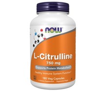 NOW Foods, L-Citrulline, 750 mg, 180 Veg Caps...