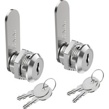 Pack of 2 Letterbox Lock, 16 mm, Cabinet Lock, Cabinet Lock with Key, Furnitu...