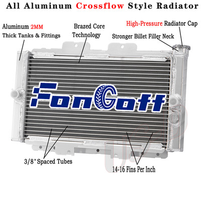 3Row Aluminum Radiator Fit 2004-2007 Yamaha Rhino 660 2006-09 Rhino 450