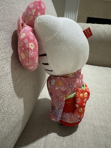 Sanrio Hello Kitty Pink Geisha Kimono Plush Keychain 2012 9” - Picture 4 of 10