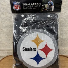 NEW Pittsburgh Steelers Apron & Chef Hat - Unisex - One Size - Black & Yellow