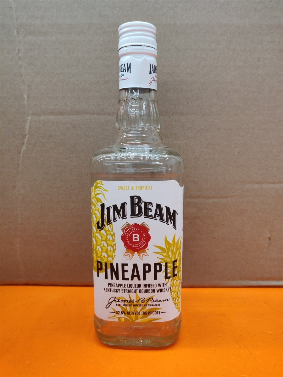 EMPTY 750mL Jim Beam Pineapple Whiskey Glass Bottle for Crafts
