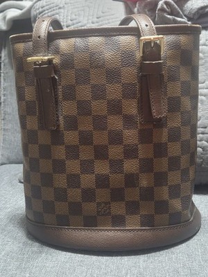 LOUIS VUITTON Marais Shoulder Bag Damier Ebene Leather Brown N42240 France