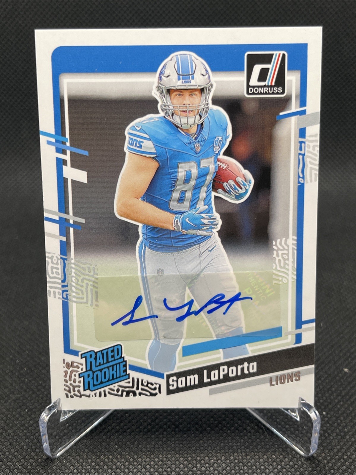 2023 Panini Donruss Rated Rookie Sam LaPorta #332 Auto DET Lions