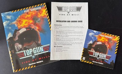 Top Gun - Fire At Will by Spectrum HoloByte - Manuals & Docs ONLY - NO GAME DISC