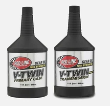 Red Line V-Twin 42804 Transmission and 42904 Primary Case Oil Combo Pack