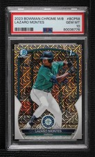2023 Bowman Chrome Prospects Mega Box Mojo Refractor Lazaro Montes PSA 10 0m7x