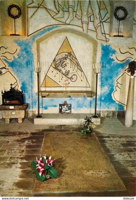 AK - 91 - Milly la Foret - Innenraum der Kapelle Saint Blaise Deko