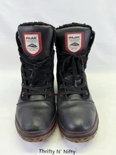 Men PAJAR Canada Trooper 2.0 Waterproof Black Leather Winter Boots Black 11-11.5