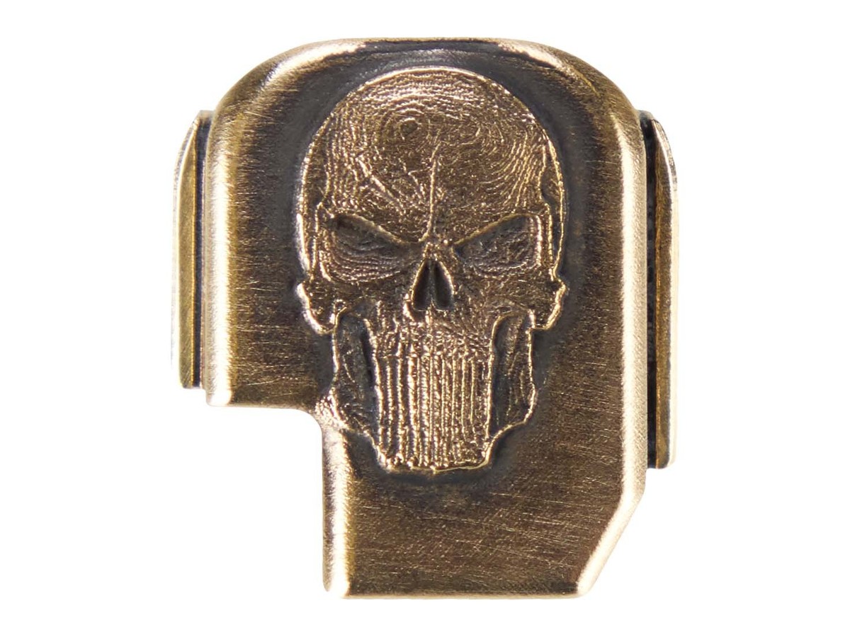 NDZ Sig P365 P365XL X Macro Fuse 3D Brass Skull White Eye Slide
