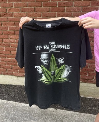 the up in smoke tour snoop dogg eminem ice cube 2000s vintage concert t-shirt, vintage, single stitch, B+ condition