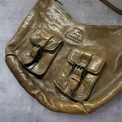 BURBERRY Archive Handbag Shoulder bag Leather Brown 00s Vintage F 