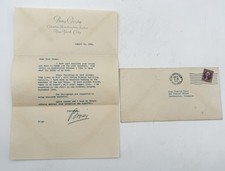 Bing Crosby American Actor & Singer Signed Letter & Envelope Autographed